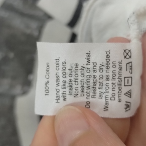J. Crew blue white stripe gray sequin 100% cotton top size medium - Picture 6 of 7